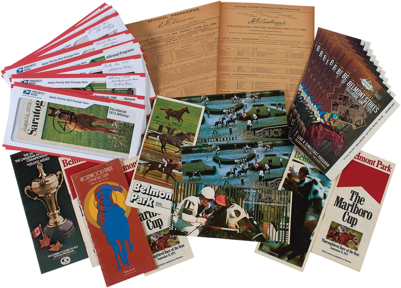 Important Horse Racing Program Collection - with Seabiscuit, Secretariat, War Admiral (700+)