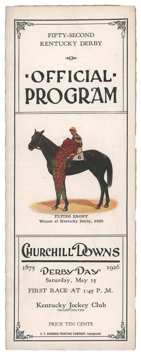 - 1926 Kentucky Derby Program