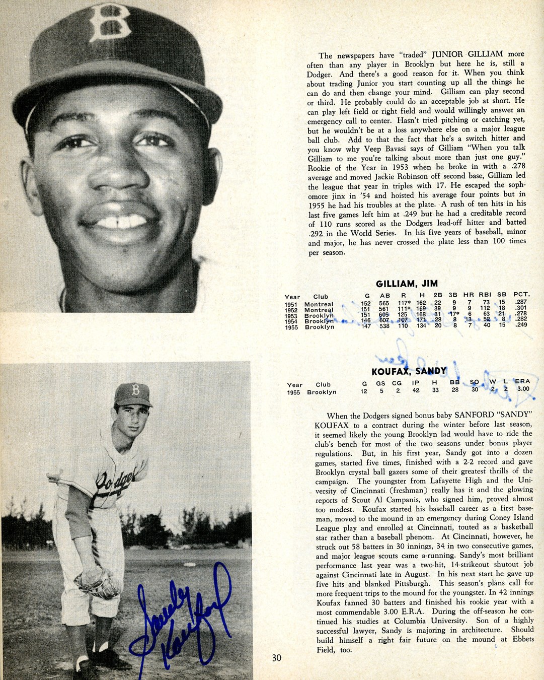 Jackie Robinson & Brooklyn Dodgers - 1956 Brooklyn Dodgers Team-Signed Yearbook - 30 Signatures with Campanella (SGC LOA)