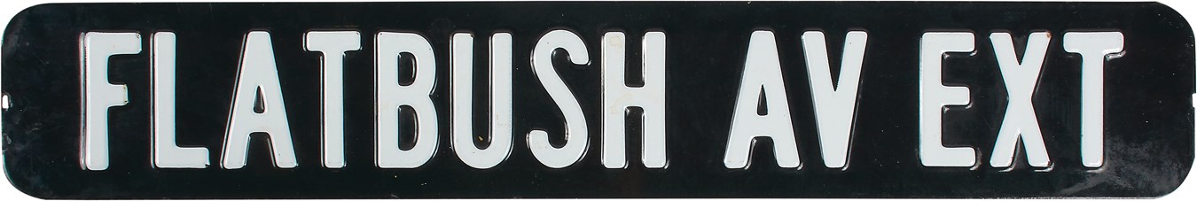 Early Flatbush Avenue Porcelain Street Sign