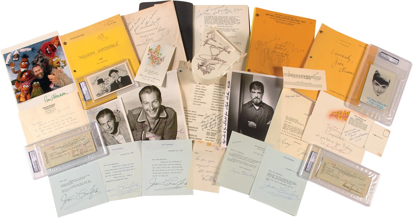 Jim Schendel Autograph Collection - Hollywood, Music & Entertainment Autographs with Iconic Figures (1250+)