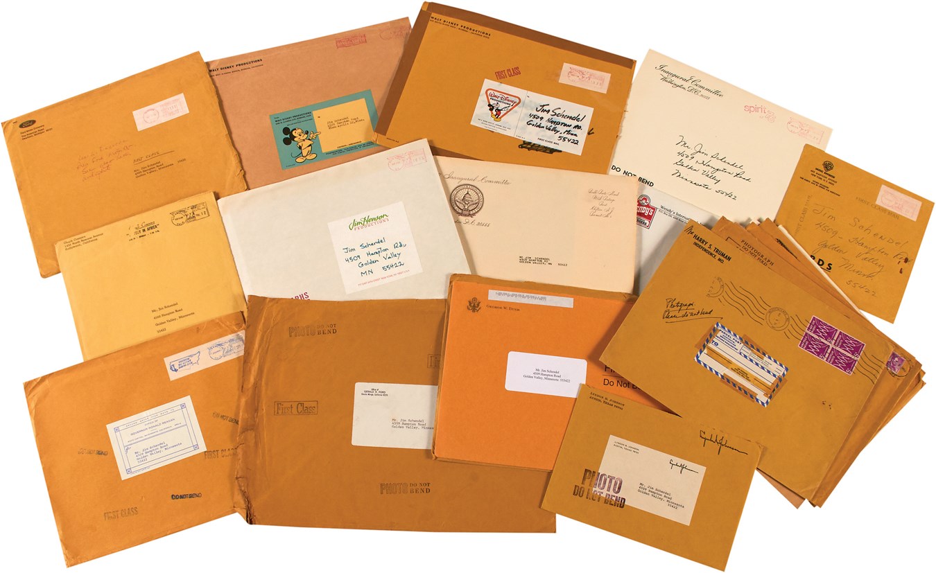 Jim Schendel Autograph Collection - Signed, Unsealed & Delivered Jim Schendel Envelope Collection (900+)