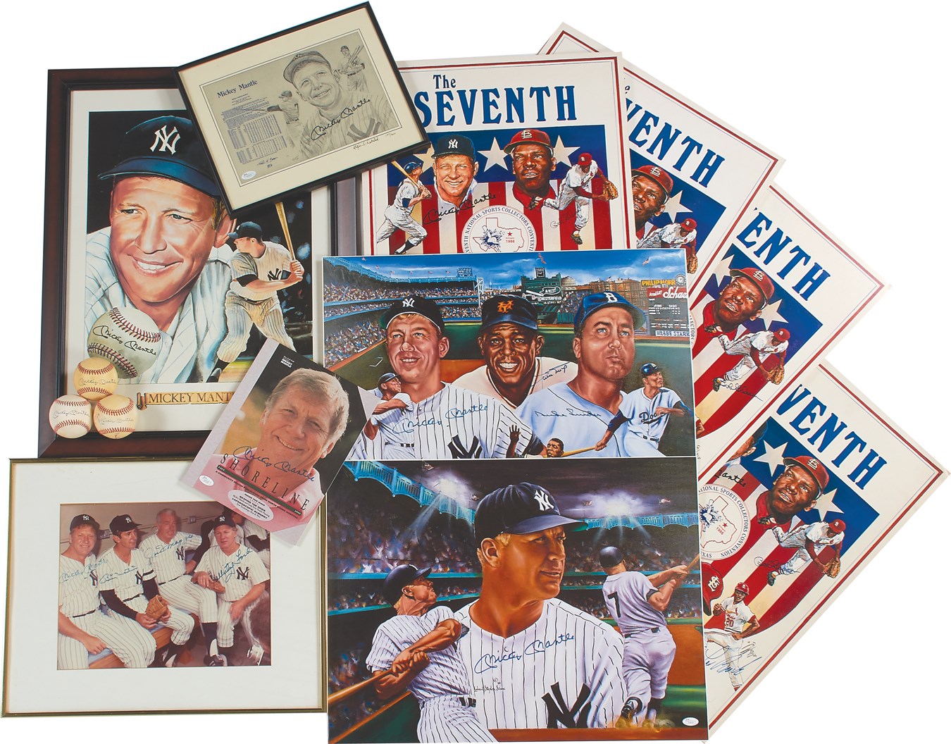 Stunning Mickey Mantle Autograph Collection - JSA (20)