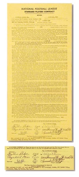 - 1951 Len Ford Signed Player's Contract
