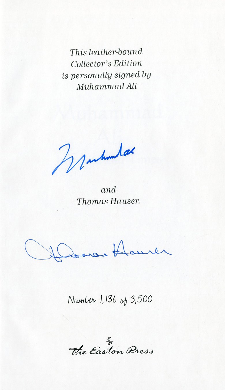 - Muhammad Ali: His Life and Times Signed Limited Edition (Leather Bound)