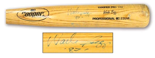 1987 Wade Boggs Game Used Bat (34.5").