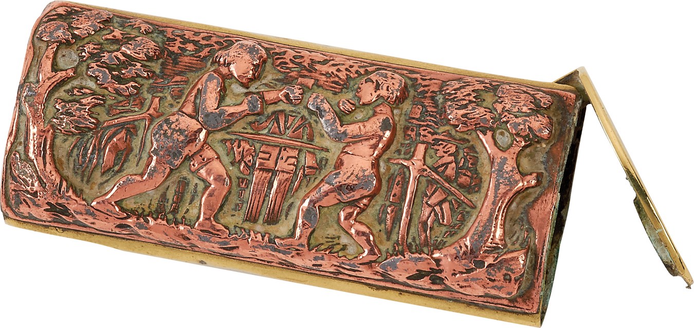 1860s Bare-Knuckled Pugilists Brass Match Safe