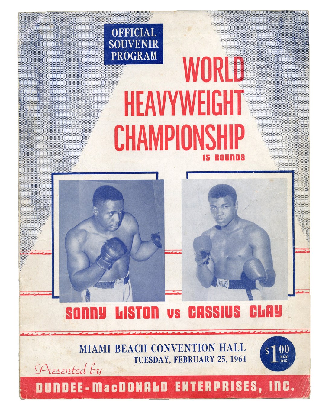 - 1964 Cassius Clay vs. Sonny Liston I On-Site Program