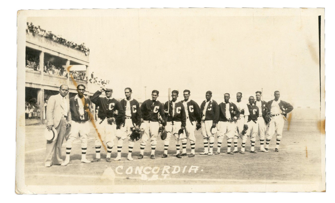 Negro League, Latin, Japanese & Int'l Baseball - 1934 "The Concordia" Baseball Team Photograph - "Greatest" in The Western Hemisphere
