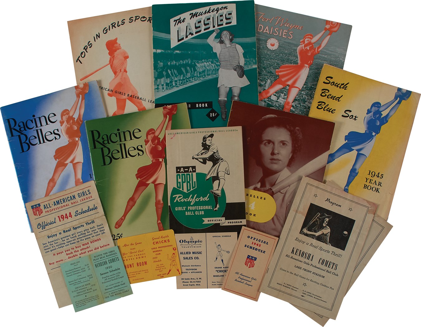 Negro League, Latin, Japanese & Int'l Baseball - 1940s All American Girls Professional Baseball League Archive (16)