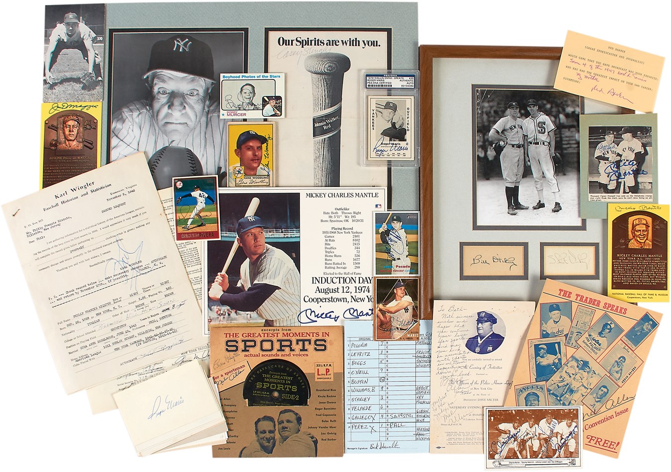 NY Yankees, Giants & Mets - Monumental New York Yankees Autograph & Photo Collection - with 7 Roger Maris Signatures (350+)
