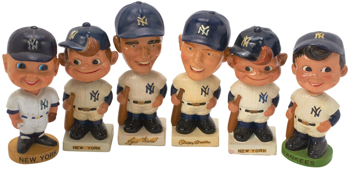 NY Yankees, Giants & Mets - 1960s New York Yankees Bobbing Heads with Mantle & Maris (6)
