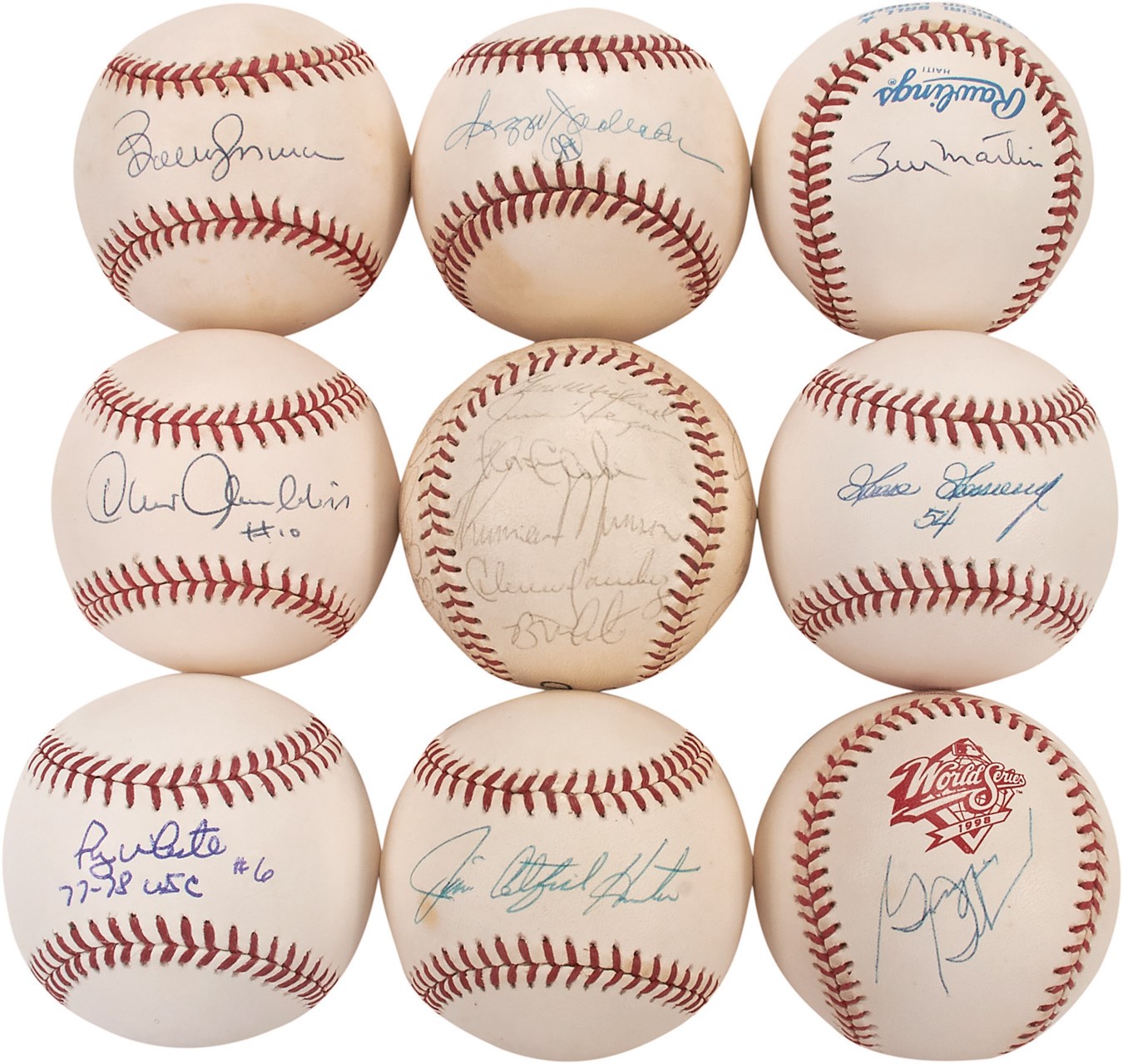 NY Yankees, Giants & Mets - 1970s Yankees Single-Signed Baseball Collection - with 1973 Yankee Team Ball Inc. Munson (50+)