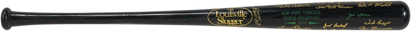 - 1996 World Series Champion New York Yankees Black Bat