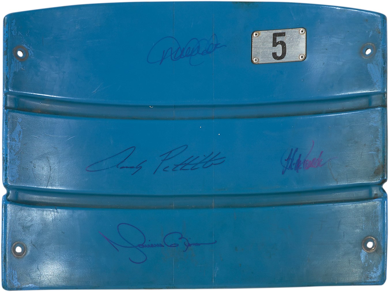NY Yankees, Giants & Mets - "Core Four" Signed Yankee Stadium Seat Back (JSA & Steiner)