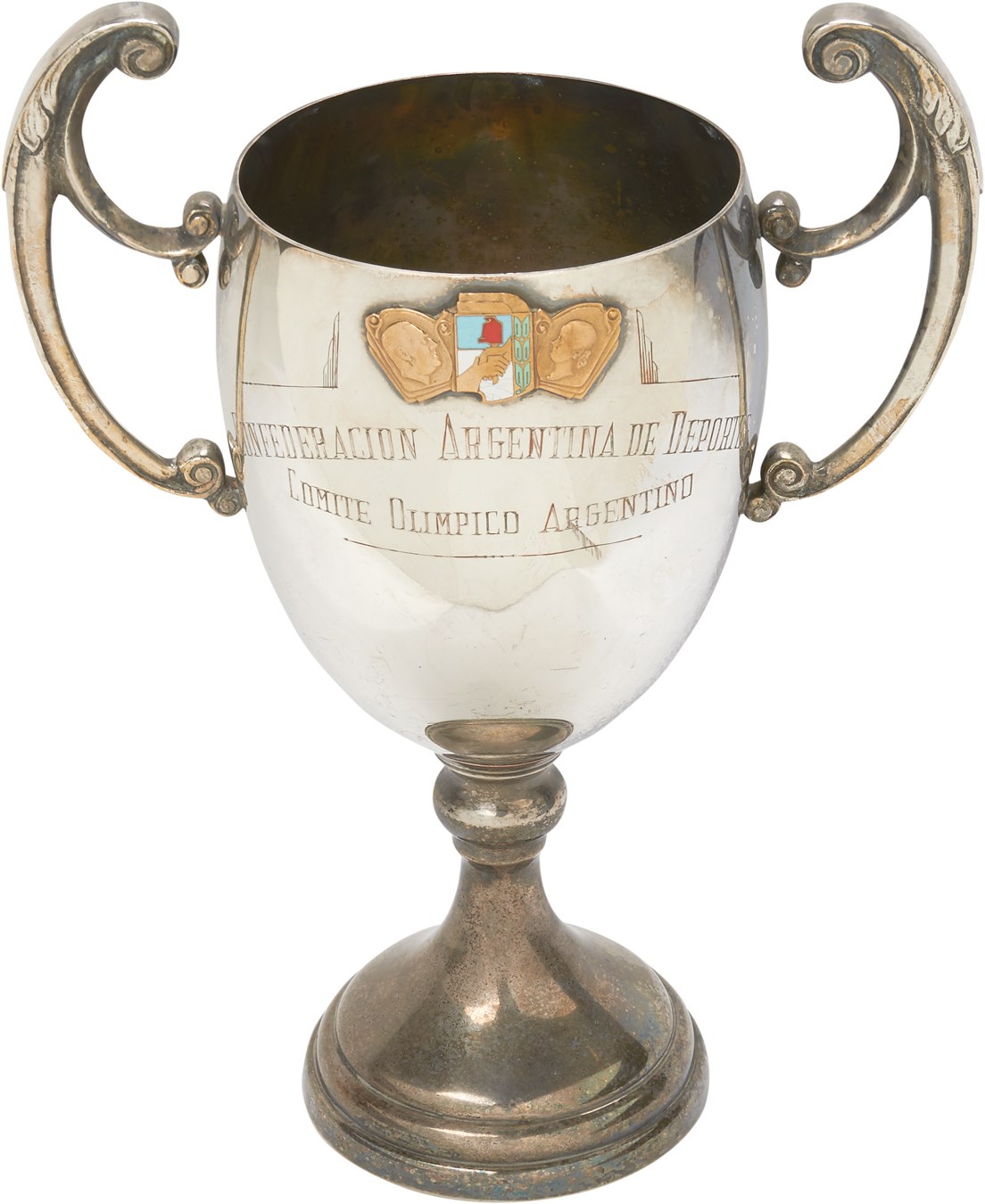 Olympics and All Sports - 1940s Juan & Eva Peron Argentinian Olympic Trophy