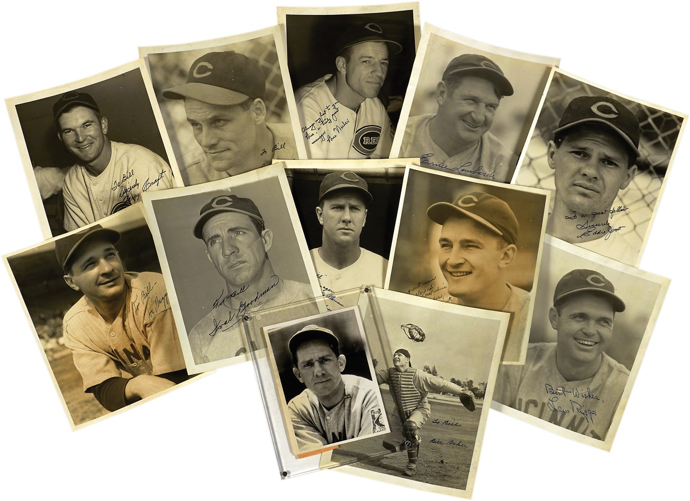 Pete Rose & Cincinnati Reds - 1939-40 Cincinnati Reds Signed Photos from Bill McKechnie Estate (11)