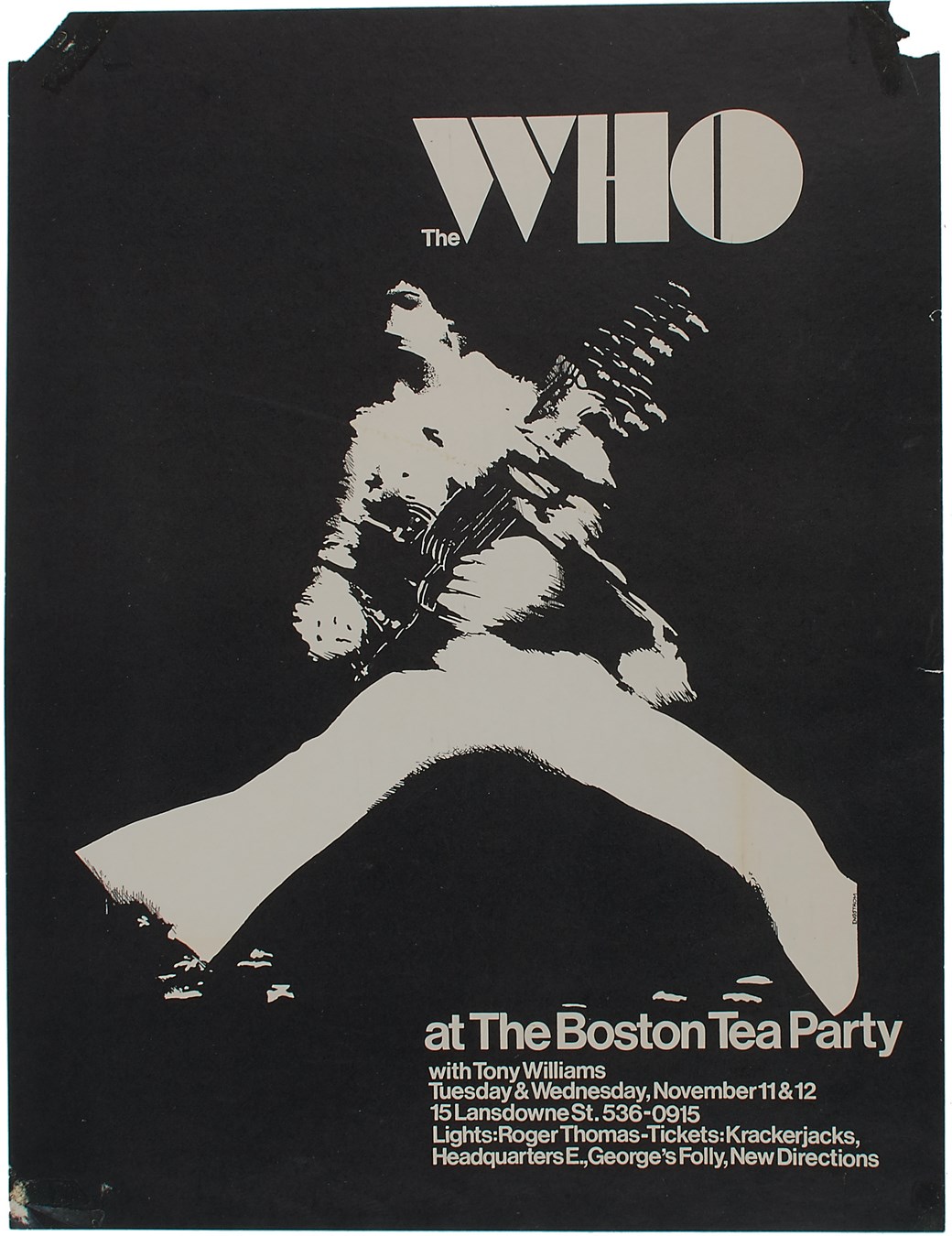 Rock 'N' Roll - Rare "The Who" at Boston Tea Party Boxing-Style Poster - Classic Townsend Image