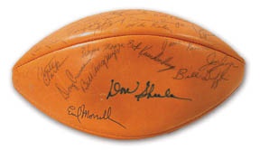 1972 Miami Dolphins Team Signed Football