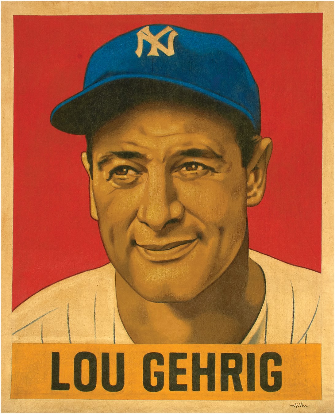 Sports Fine Art - “A Card That Never Was: LOU GEHRIG (1948 Leaf)
