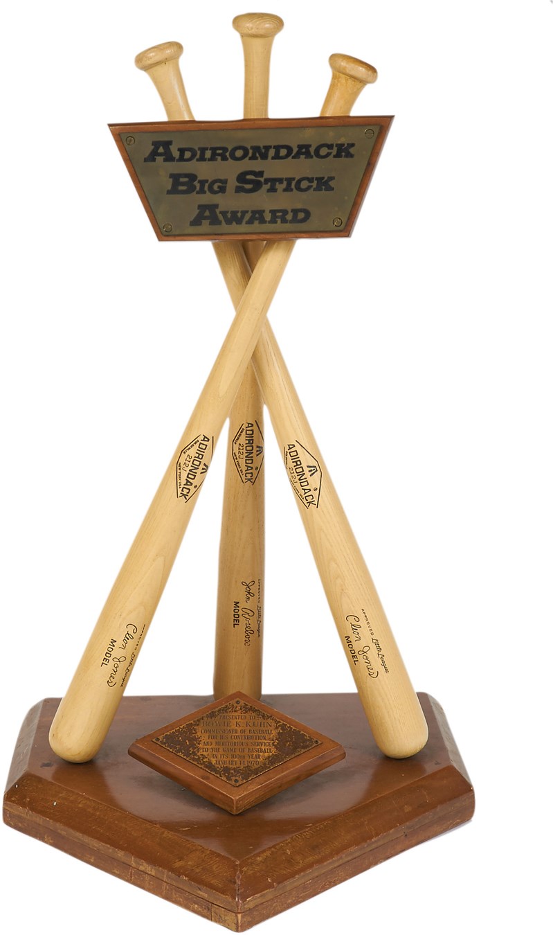 Sports Rings And Awards - 1969 Bowie Kuhn 100th Anniversary of Baseball Adirondack Presentation Award