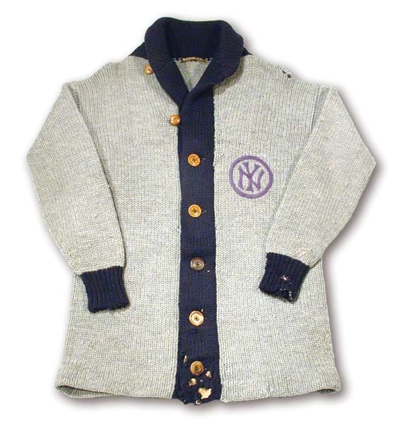 NY Yankees, Giants & Mets - Late 1910's New York Yankees Warm-Up Sweater