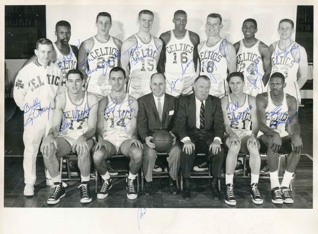 The Frank Ramsey Boston Celtics Basketball Collect - Frank Ramsey's 1958-59 World Champion Boston Celtics Team-Signed Photograph