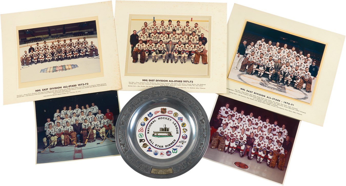 The Great Jean Ratelle Hockey Collection - Jean Ratelle NHL All-Star Game Presentation Photos & Award (6)