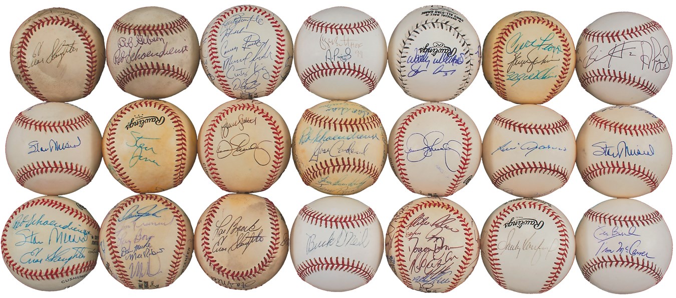 Great Collection of Multi-Signed Baseballs (65)