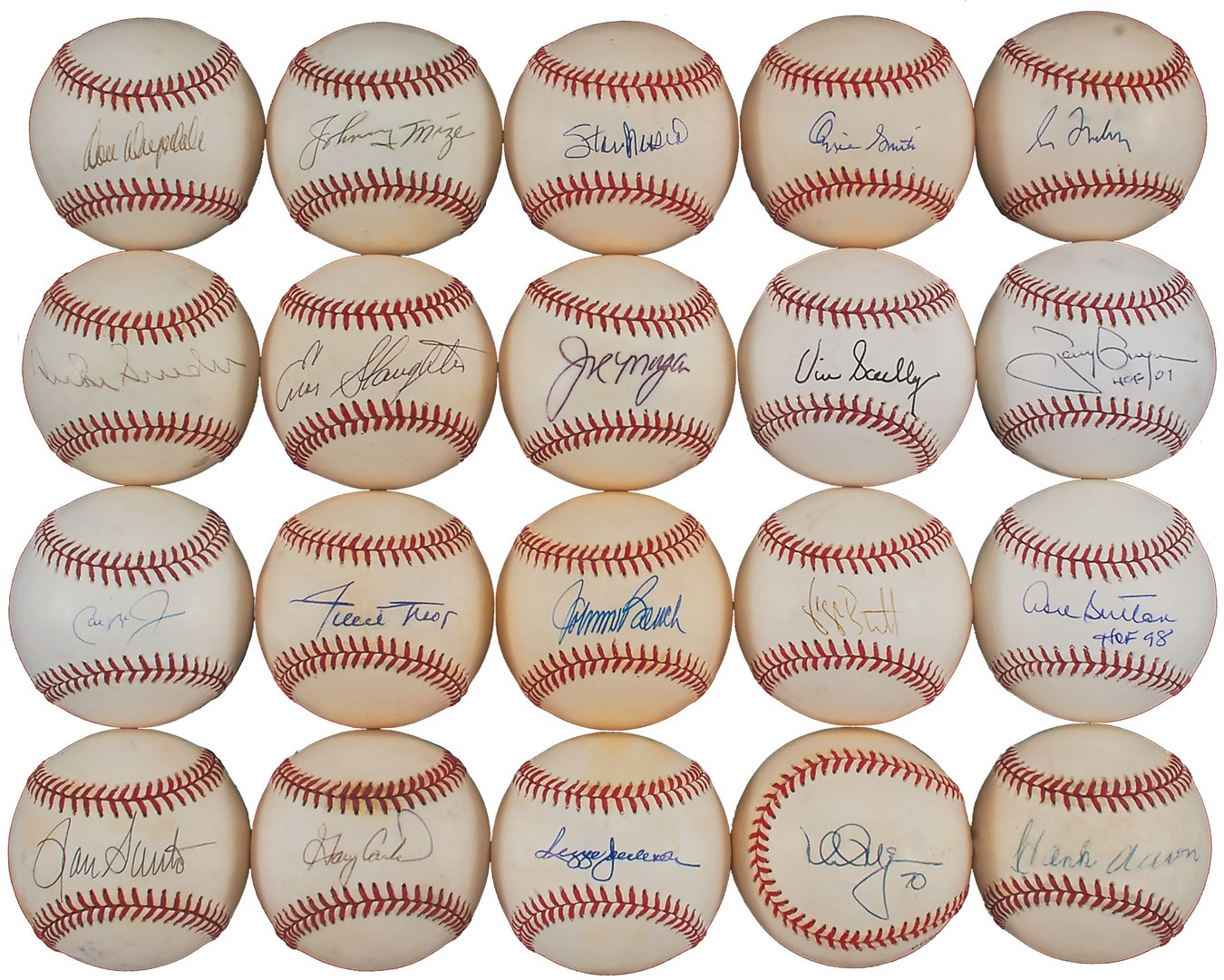 - Current and Future Hall of Famers Single-Signed Baseballs (58 different)
