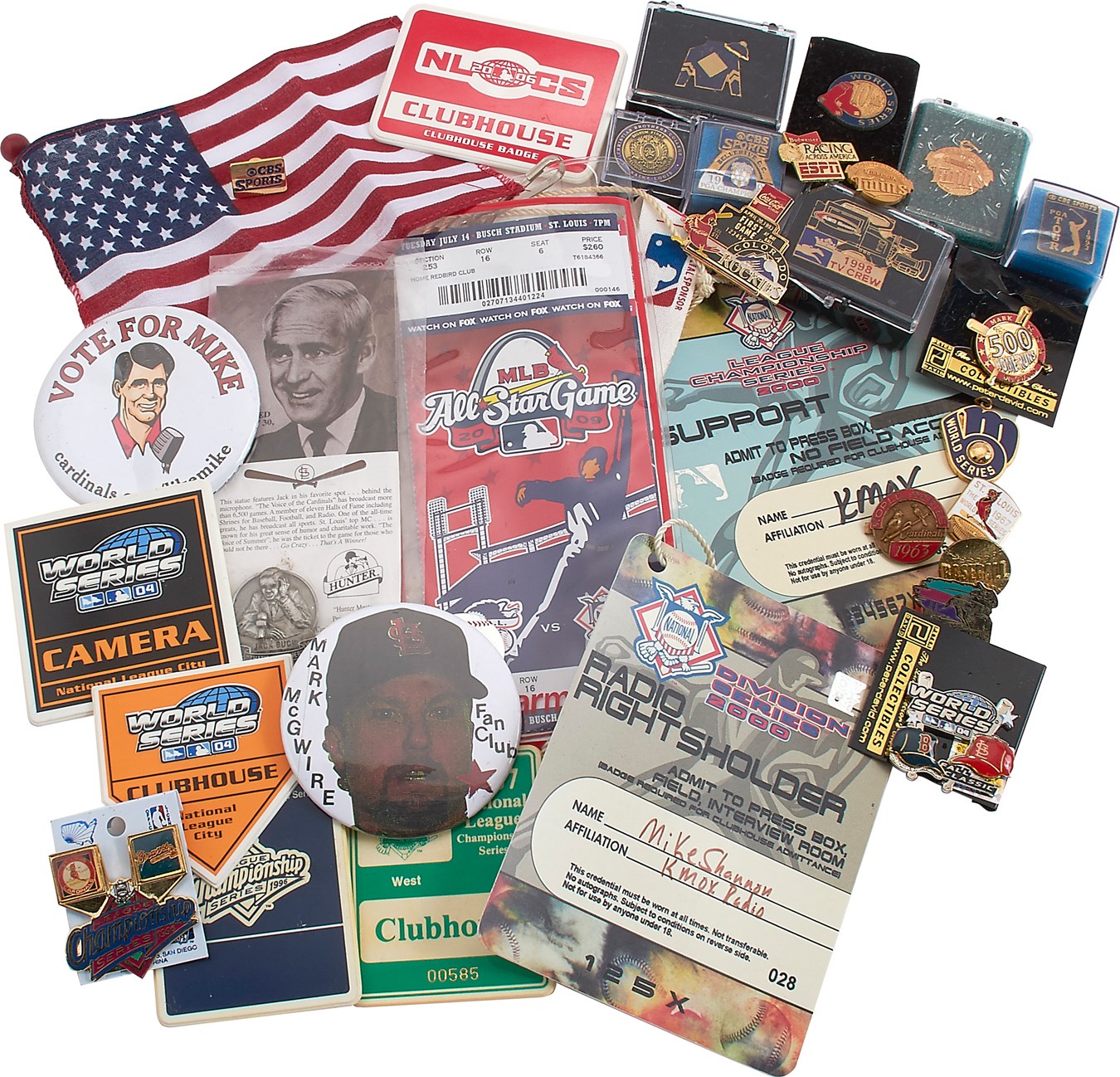 Large Collection of Pins, Tickets, Credentials and More (250+)