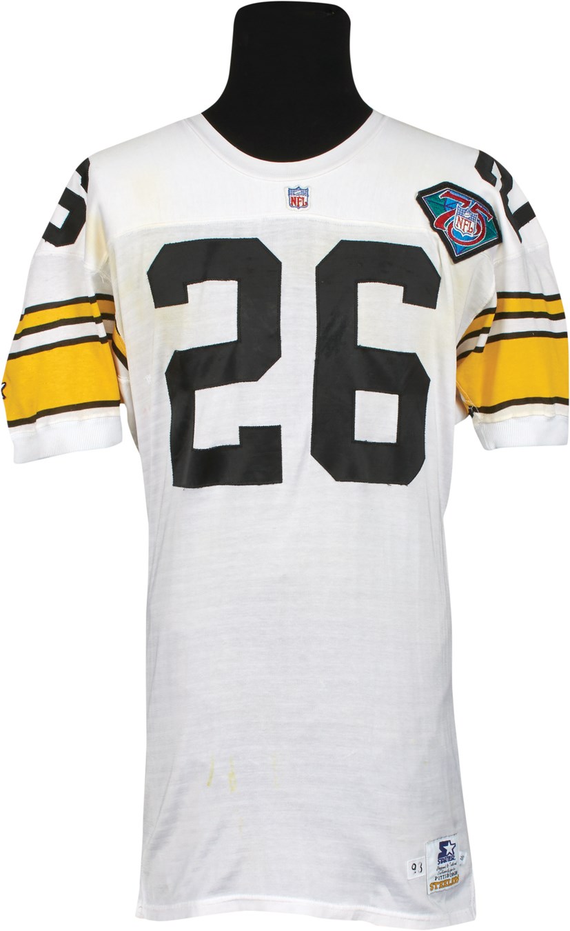 The Pittsburgh Steelers Game Worn Jersey Archive - 1993 Rod Woodson AFC Wild Card Game Worn Pittsburgh Steelers Jersey (Photomatched)