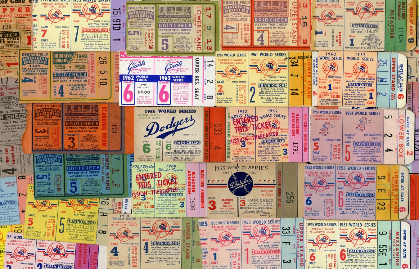 Tickets, Publications & Pins - Amazing World Series, All Star & LCS Ticket Collection with ALL the Key Games (130+)