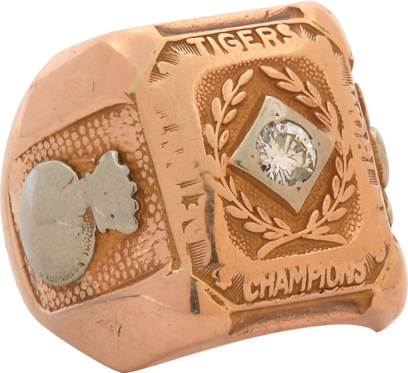 Ty Cobb and Detroit Tigers - 1945 Art Houtteman Detroit Tigers World Championship Ring