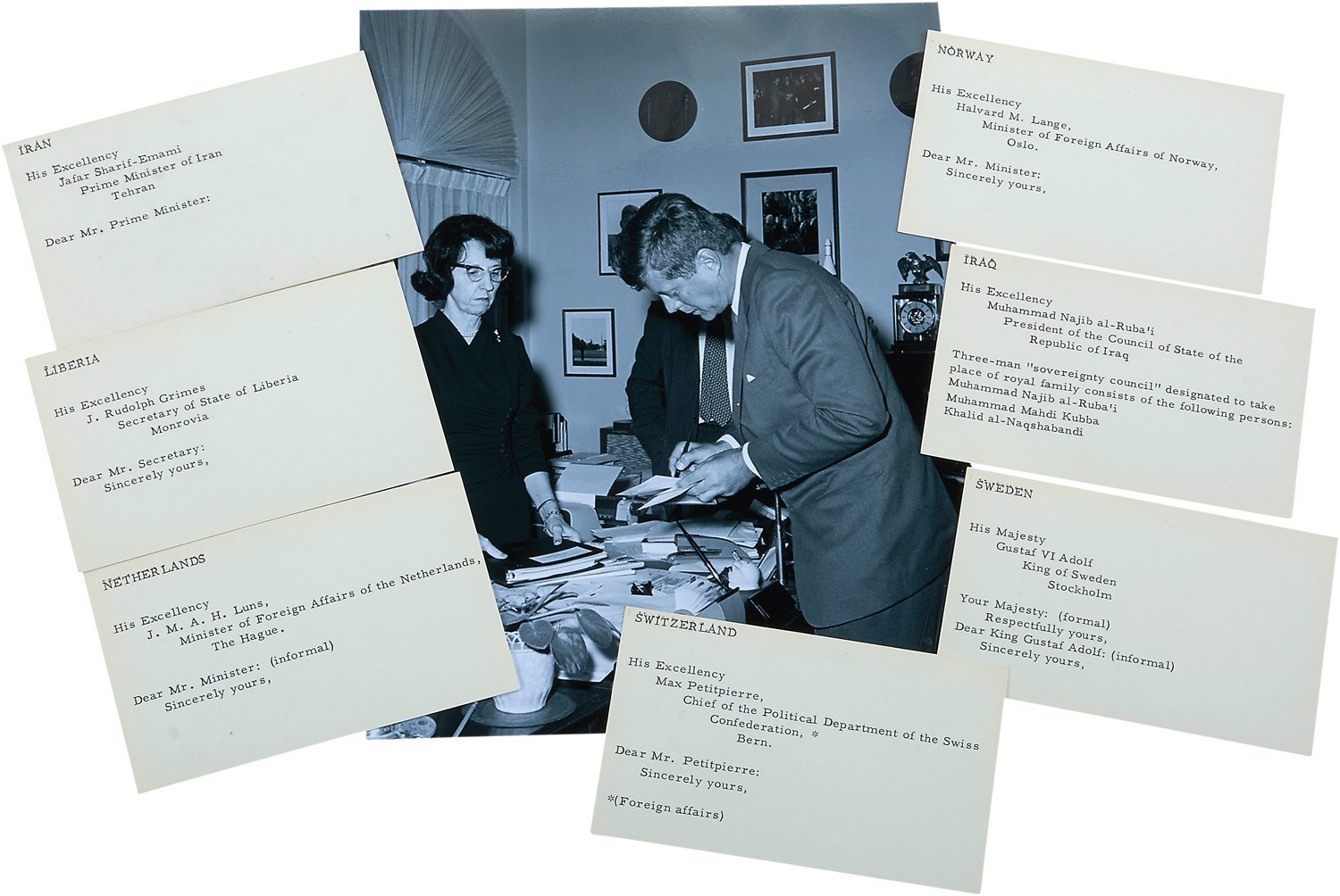 - Important JFK Collection from his Secretary Evelyn Lincoln (25+)