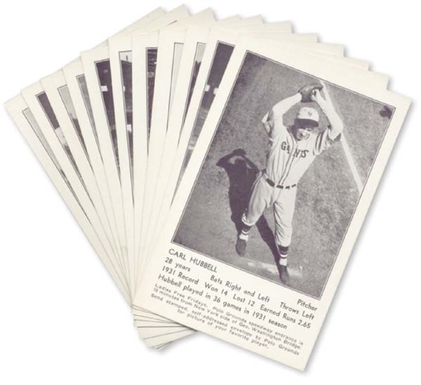 - 1932 New York Giants Postcard Collection (19)