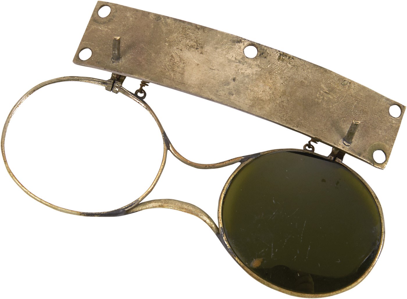 Clemente and Pittsburgh Pirates - Circa 1913 Fred Clarke Game Worn Rare Style Flip-Down Glasses (ex-Max Carey's Son)