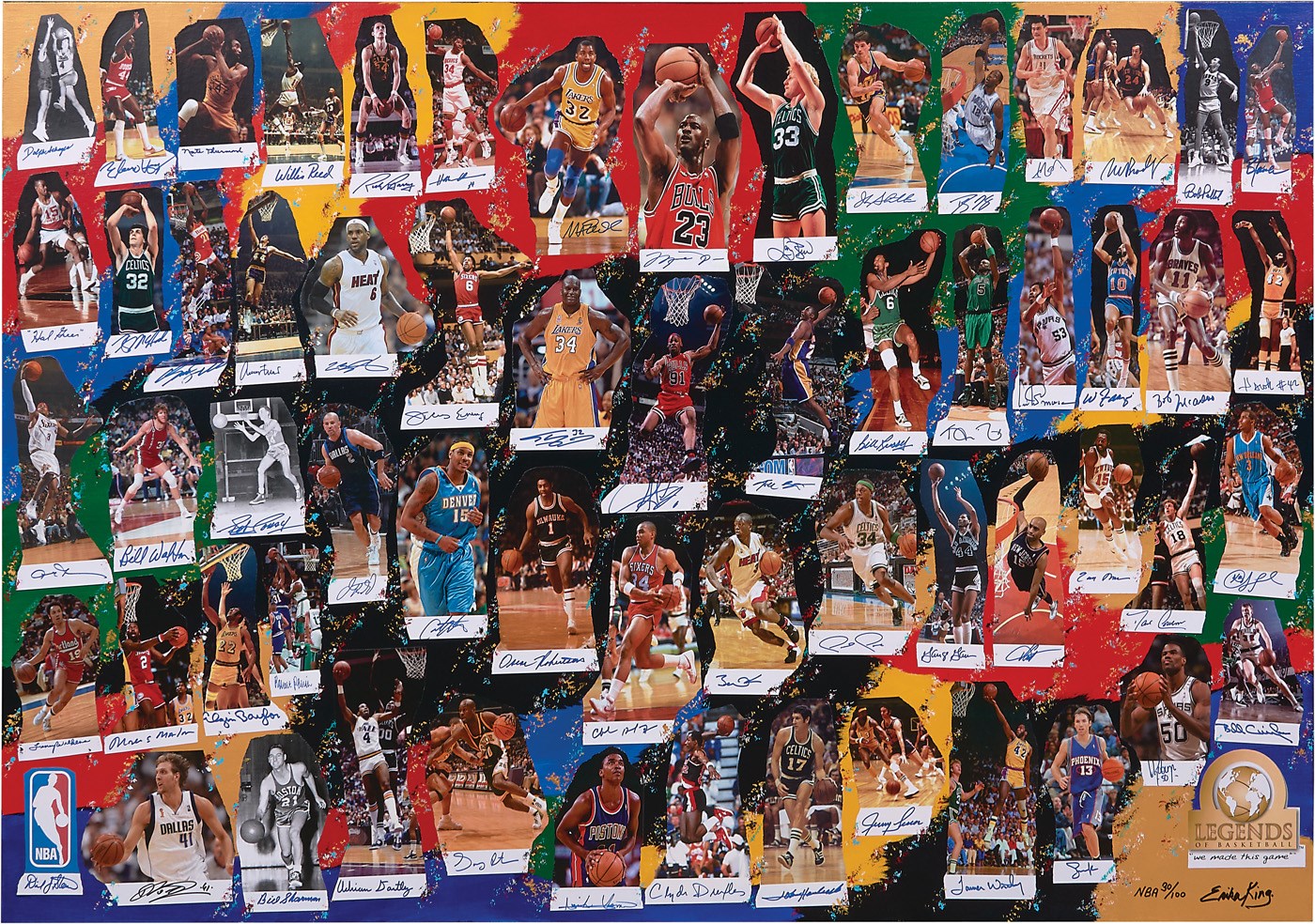 - NBA Legends "We Made This Game" Signed Mixed Media by Erika King (61 Signatures)