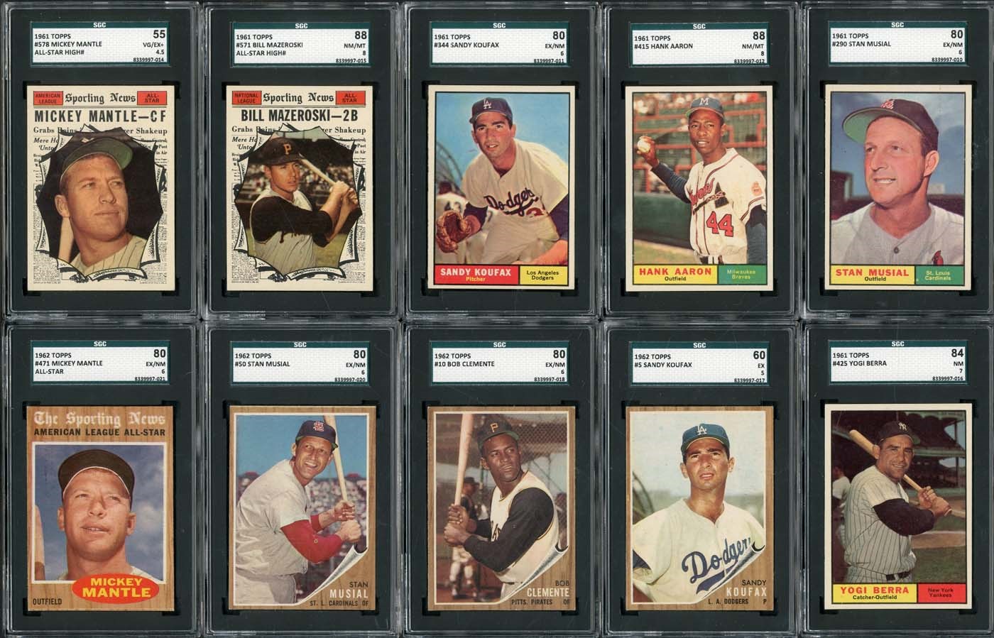 - 1961 and 1962 Topps Pair of Complete Sets (2)
