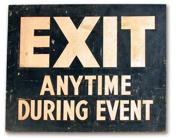 1950-70s Madison Square Garden Events Sign