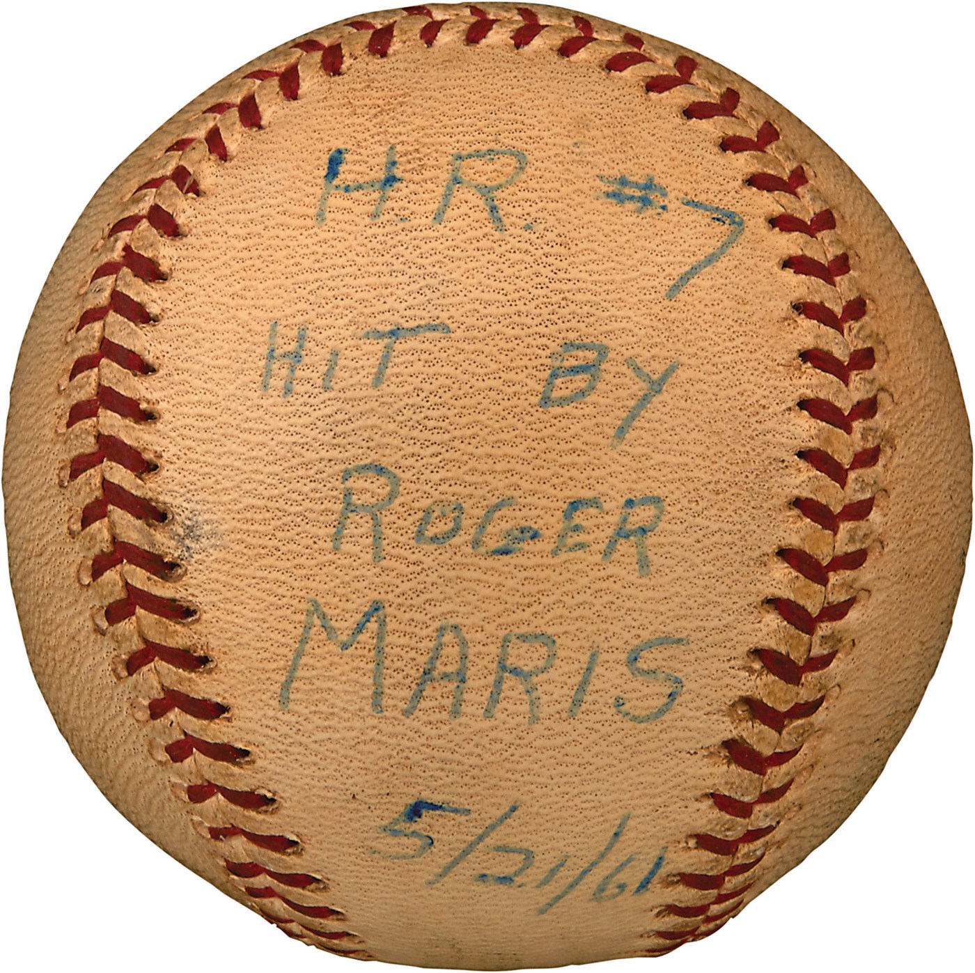 - 1961 Roger Maris #7 Home Run Baseball w/Photo Documentation