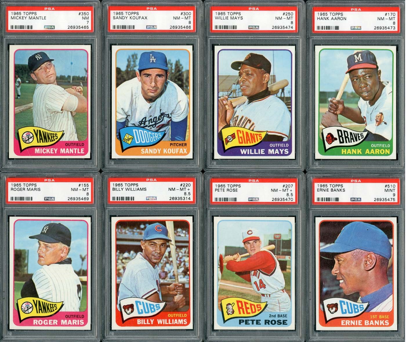 - 1965 Topps Spectacular HIGH GRADE Complete Set with (28) PSA Graded