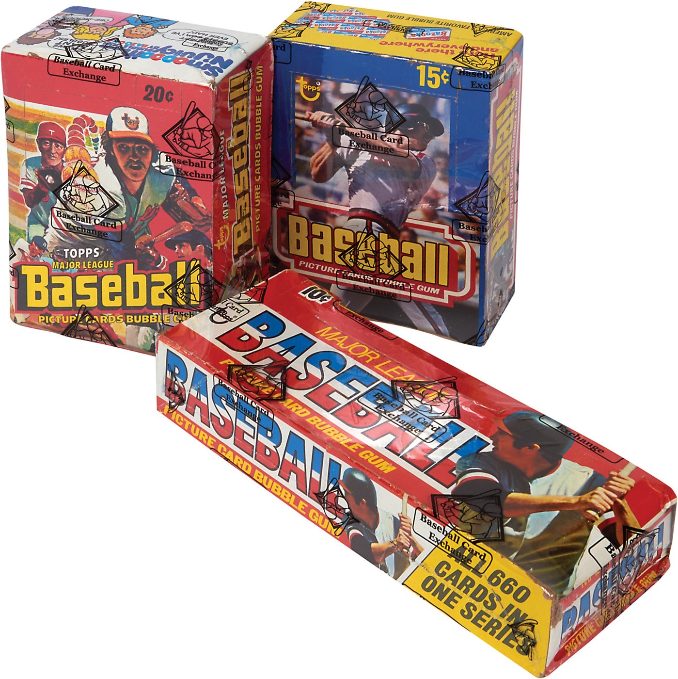 - 1976, 1977 and 1978 TOPPS Collection of Unopened Wax Boxes - BBCE Authenticated & Sealed