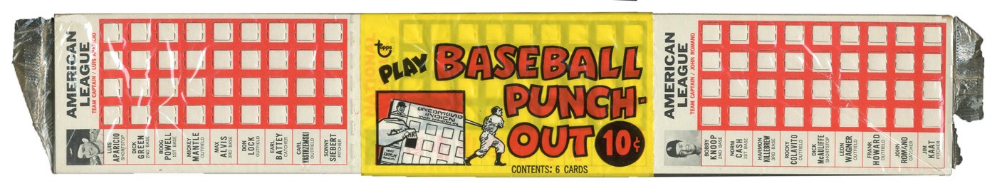 - Extremely Rare 1967 Topps Punch-Out Test Issue Unopened Pack