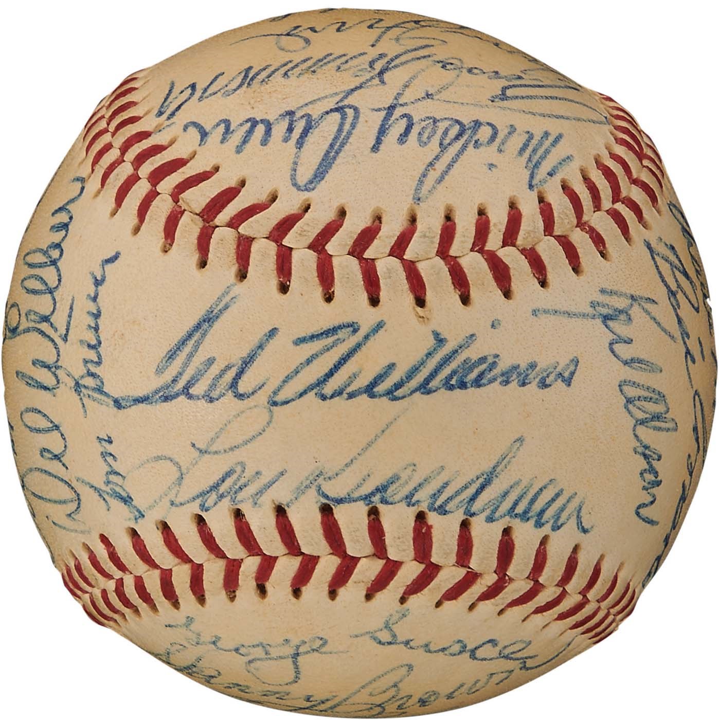 Ted Williams Single Signed Baseball PSA NM+ 7.5. Autographs