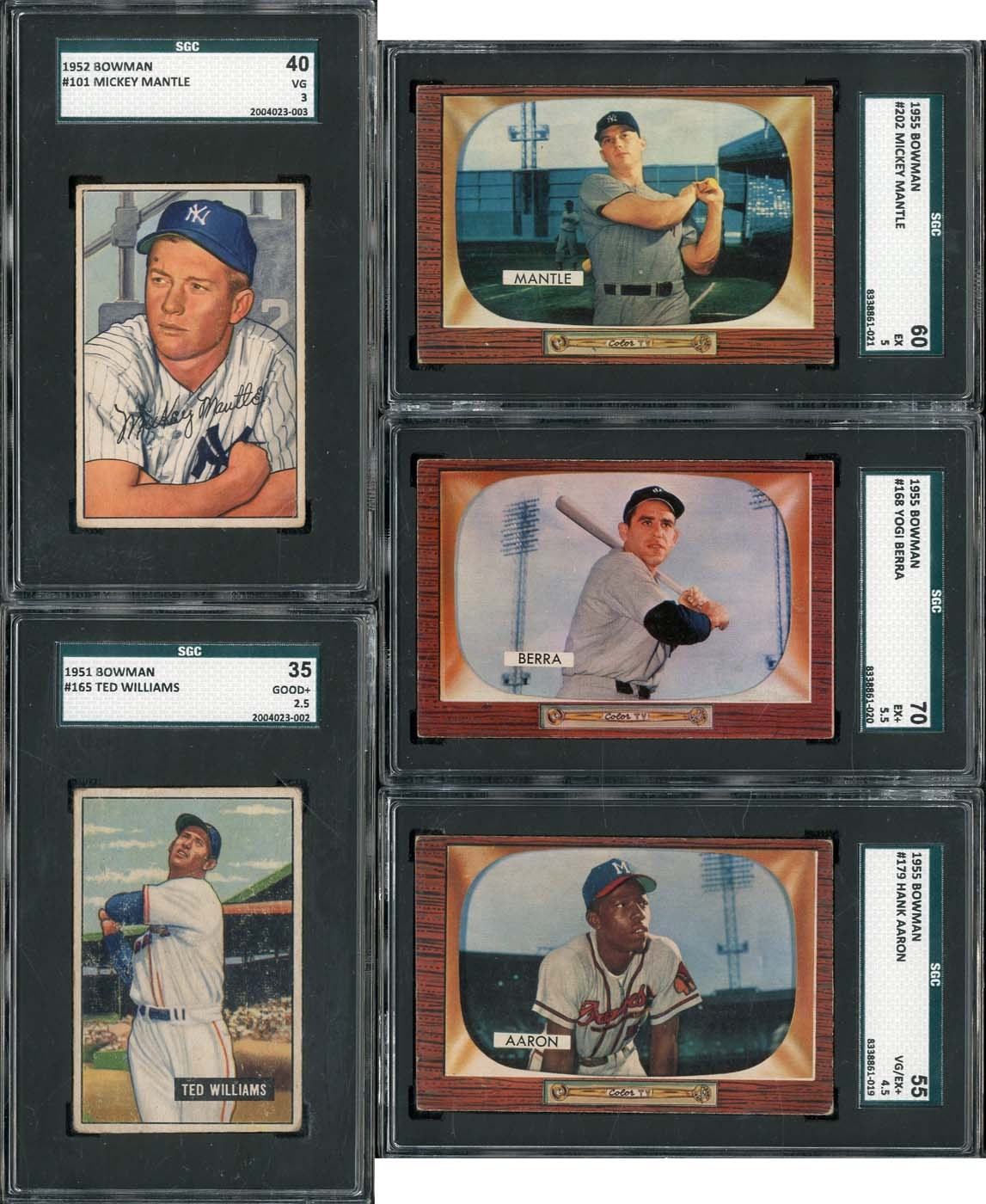 - 1950-55 Bowman Collection with a 1955 Complete Set (769 cards)