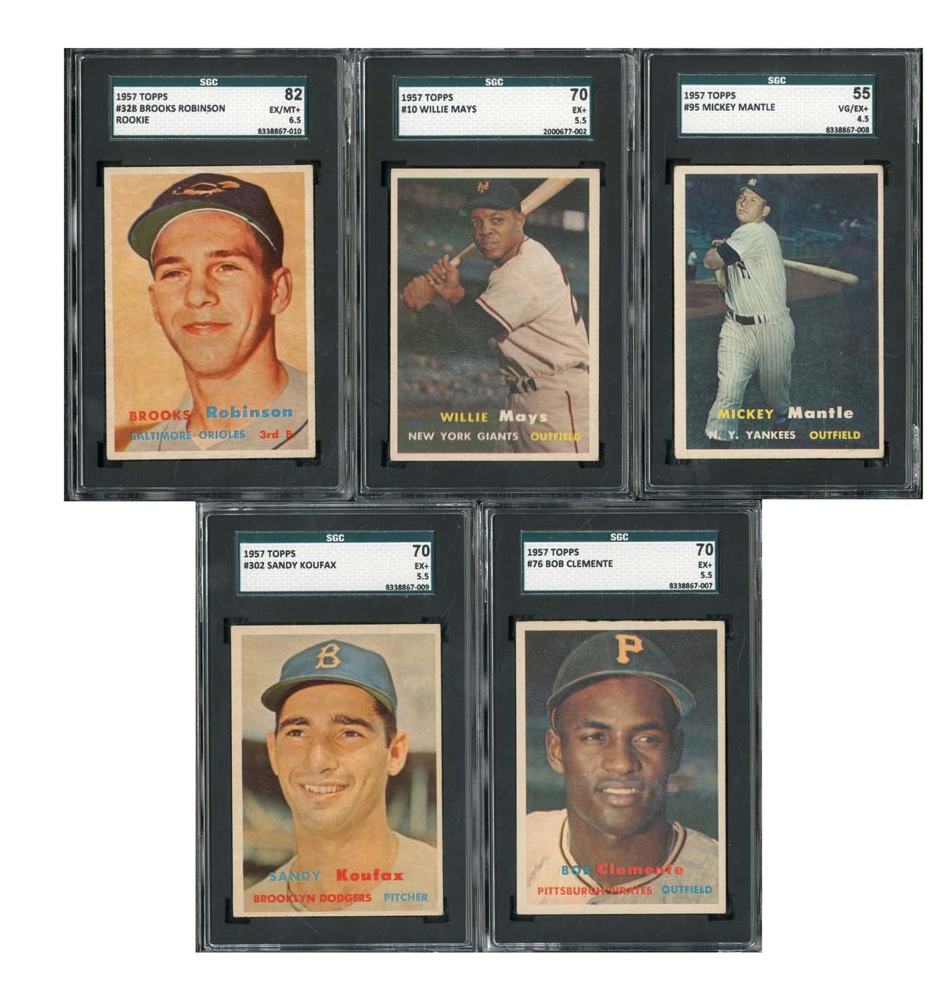 - 1957 Topps Complete Set of 407 Cards with (5) SGC Graded