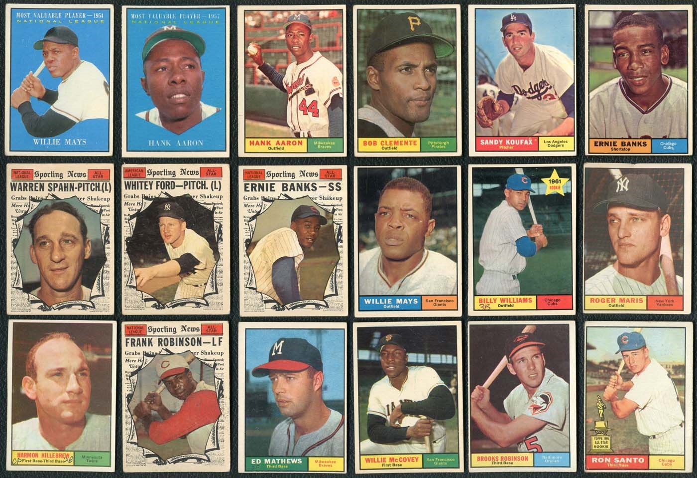 - 1960 and 1961 Topps Near Sets – both missing Mantle