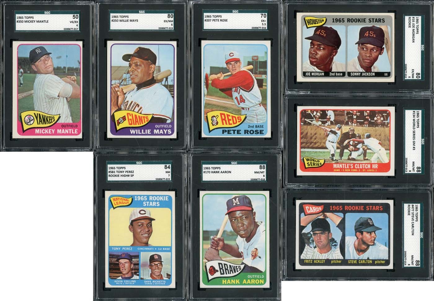 - 1965 Topps Complete Set of 598 Cards with (8) SGC Graded