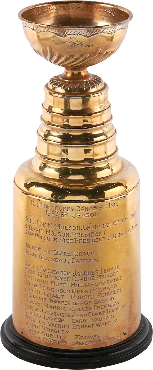 - 1967-68 Montreal Canadiens Stanley Cup Trophy Presented to Ralph Backstrom (LOA)